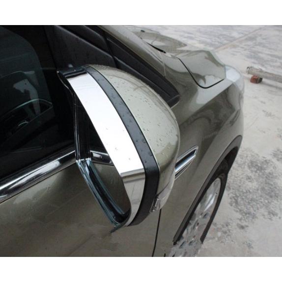 1 對汽車後視鏡後視鏡蓋貼紙鍍鉻適用於福特 Ecosport 2013-2017 汽車配件