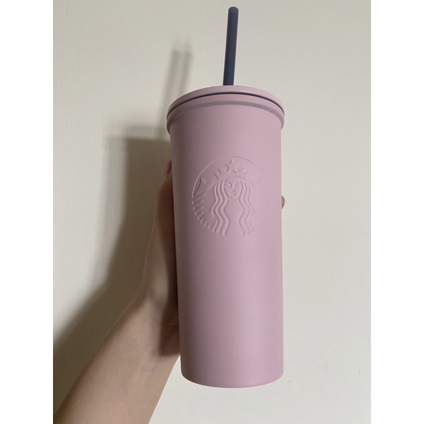 全新 STARBUCKS 星巴克 🌟 隨行杯 附杯蓋 吸管 飲料杯 咖啡杯 保溫杯 保溫瓶 水瓶 飲料瓶 粉紅色 質感