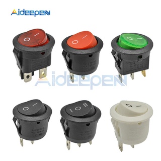 5pcs AC 6A/250V KCD1 2PIN 3PIN 4PIN 20mm ON-OFF ON-OFF-ON 圓形