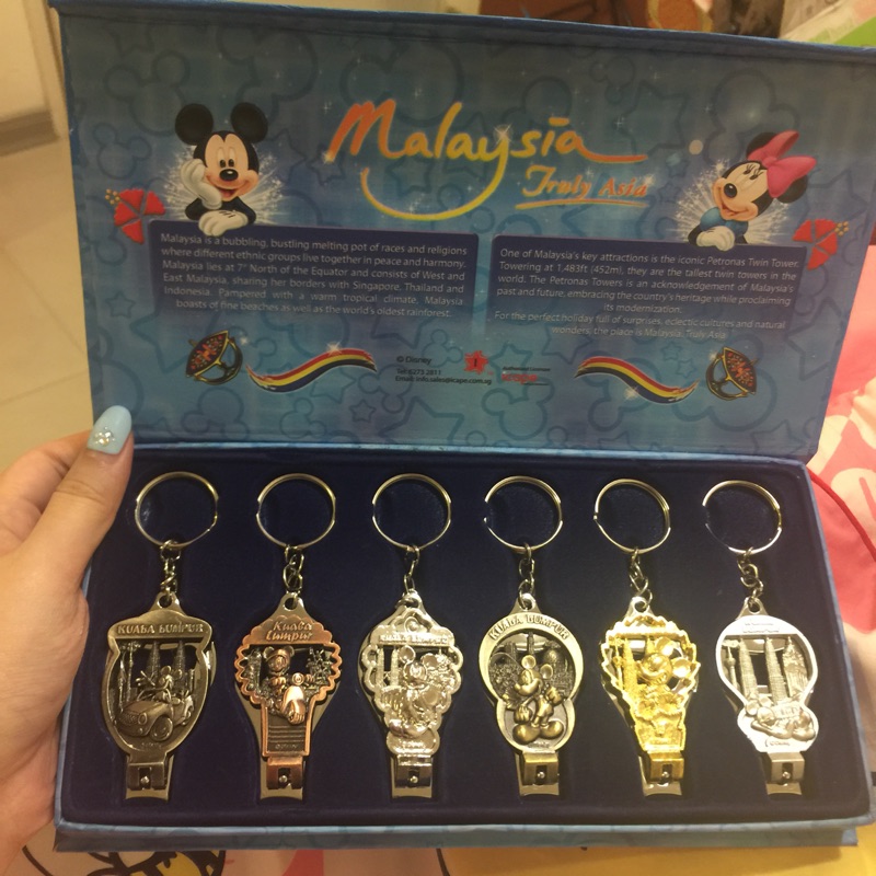 現貨出清💕馬來西亞限定 迪士尼正版授權 全新指甲剪開罐器鑰匙圈三合一組合