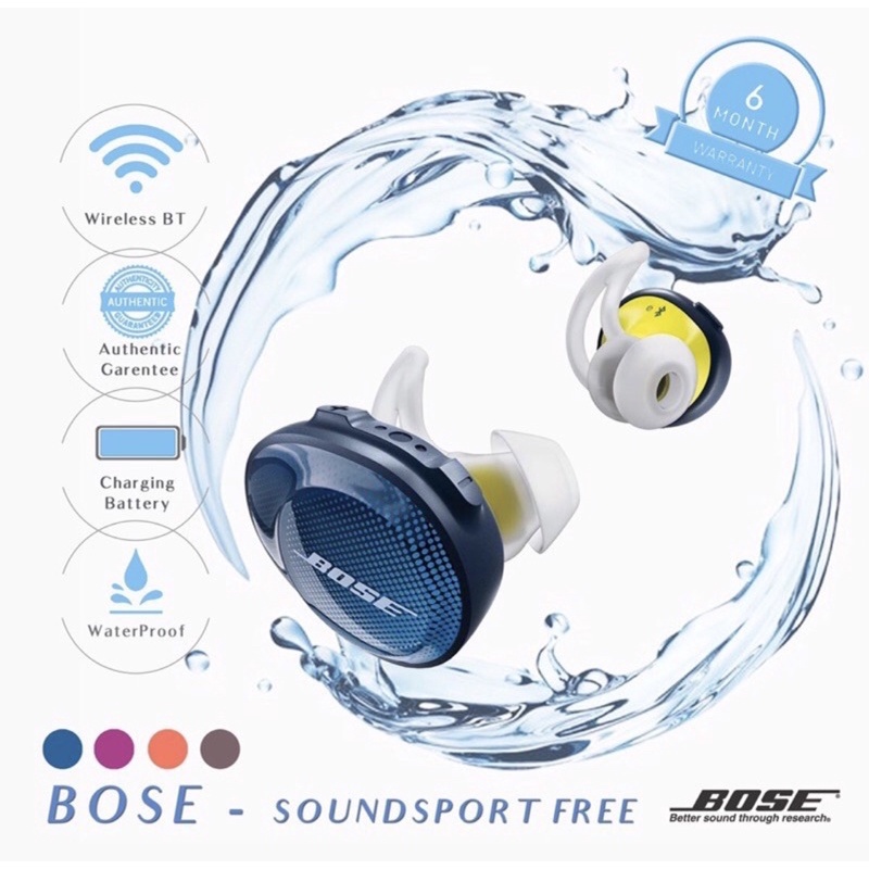 ⚡️🎧日本購入🎧⚡️健身運動使用🎁送禮自用【Bose SoundSport Free 無線耳機 】藍色💙