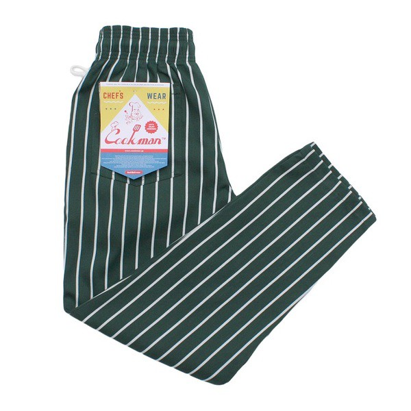 【P.COAST LAB】COOKMAN Chef Pants「Stripe T/C」Dark Green