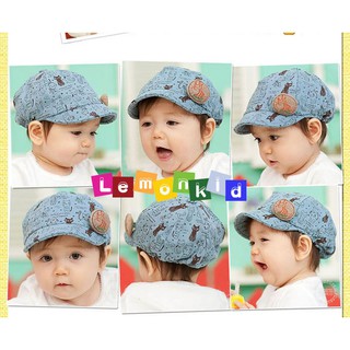 【韓風童品】~促銷～lemonkid兒童太陽帽子 男童女童貓咪帽子 寶寶遮陽帽 鴨舌帽 遮陽帽 四季帽子 秋冬帽子 3色