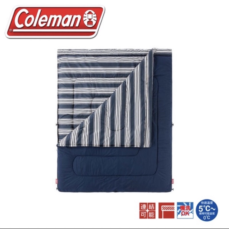 Coleman 美國 冒險者紓壓睡袋《藍/C5 CM-38136/露營用品/舒適睡墊/保暖睡袋/戶外登山