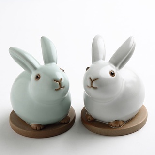 「新店特惠」陶瓷兔子擺件 北歐居家裝飾 桌面擺飾 居家裝飾 創意禮物