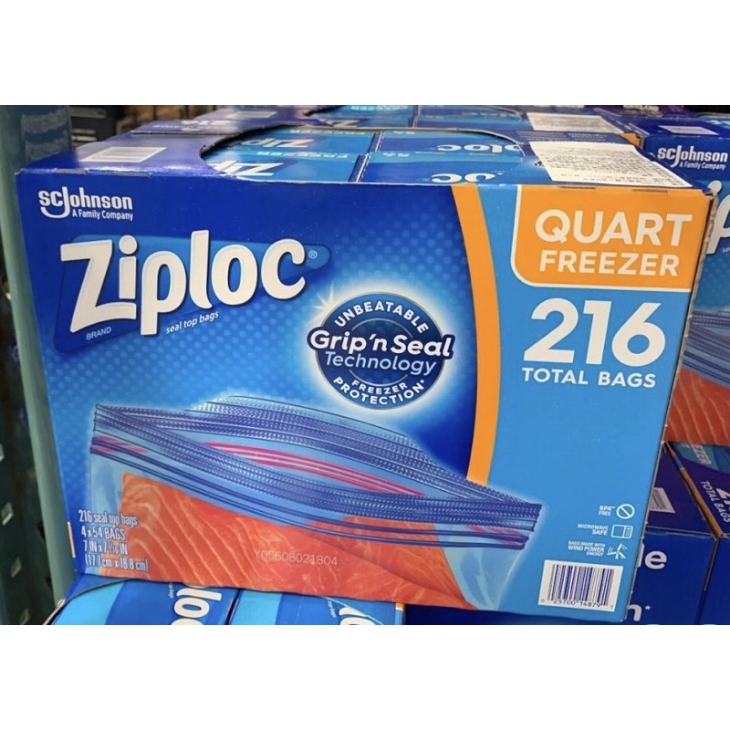 Costco 好市多代購 ZIPLOC密保諾雙層夾鏈冷凍保鮮袋 (小)216入/盒 #921389 耐熱可微波