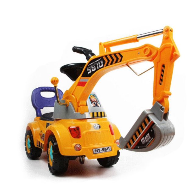 💖現貨💖挖土機最靈活的工程車 兒童挖土車 怪手 兒童騎乘玩具 兒童工程車 助步車 學步車，適合3-5歲幼童