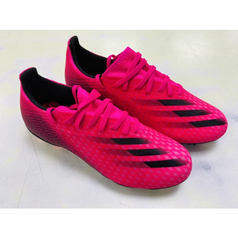 Adidas 愛迪達 FW6945 大童 男女尺寸 室外足球鞋 X SHOSTED.3 膠釘鞋 粉黑 半襪套