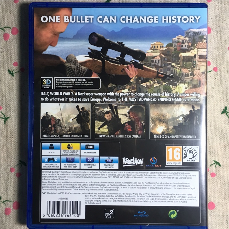 阿杰收藏 狙擊之神4 英文版 Ps4二手 Sniper Elite 4 中古遊戲狙擊菁英4 蝦皮購物