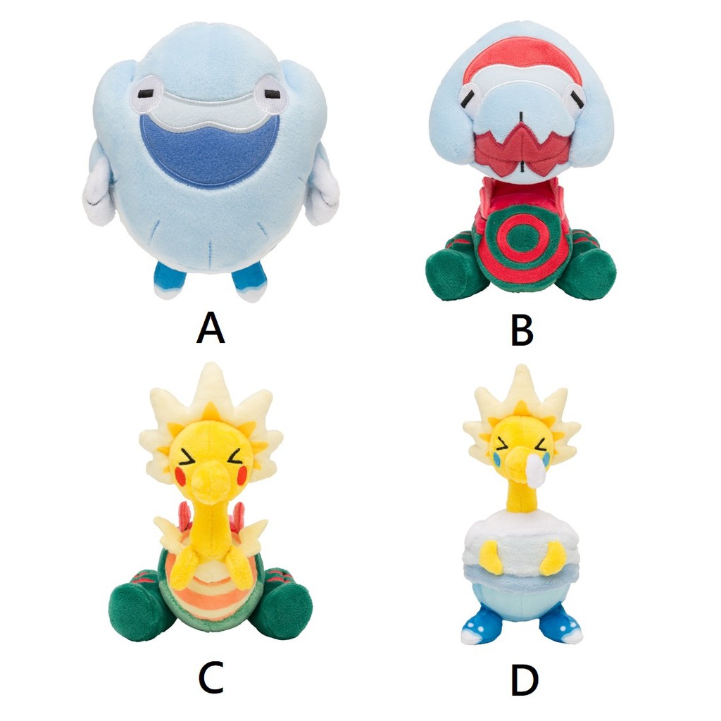 現貨日本寶可夢中心pokemon Dolls 鰓魚海獸鰓魚龍雷鳥海獸雷鳥龍娃娃玩偶交換禮物 蝦皮購物