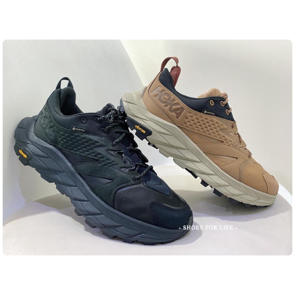 -現貨- HOKA ONE ONE ANACAPA LOW GTX GORE-TEX 防水 男 卡其 黑色