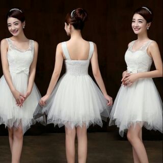白色禮服 伴娘服 洋裝禮服 小禮服 婚紗