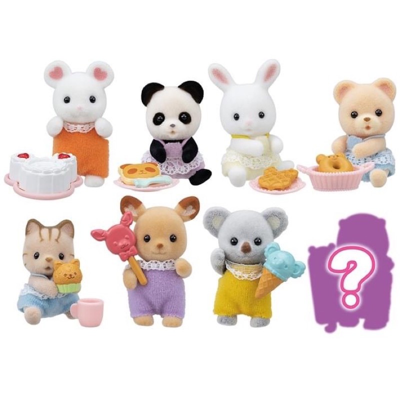 絕版）全新森林家族 甜點蛋糕冰淇淋 抽抽包盲抽 隱藏版 海獺 水獺 海狸 寶寶 小鹿 無尾熊 棉花糖老鼠