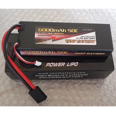 鋰電池 6000MAH 7.4v 2S 50C 硬殼 TRAXXAS RC 連接器