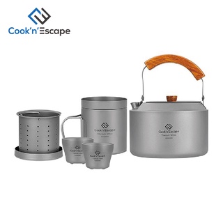 【Cook'n'Escape】全鈦 野營水壺套裝 CA2104 戶外 野炊 露營 器具 台灣