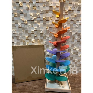 臺中現貨✨ins木製兒童彩虹花瓣 音樂樹 滾珠軌道玩具 音樂啟蒙玩具 顏色認知 聲音訓練 蒙特梭利教具