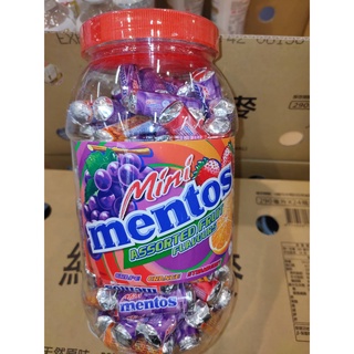 懷舊零食 綜合 水果軟糖 mentos 曼陀珠 小條 (10公克x100條 )