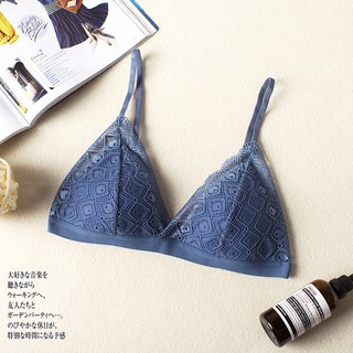臺灣出貨 現貨 桑蠶絲 蕾絲 女內衣 模擬絲 舒適 性感內衣 透氣 無鋼圈 胸罩 性感 三角杯 內搭背心 奶罩 女性內衣