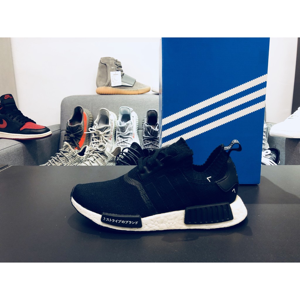 日本限量 Adidas NMD primeknit Japan Black pk 日文字 日本限定 黑白 編織