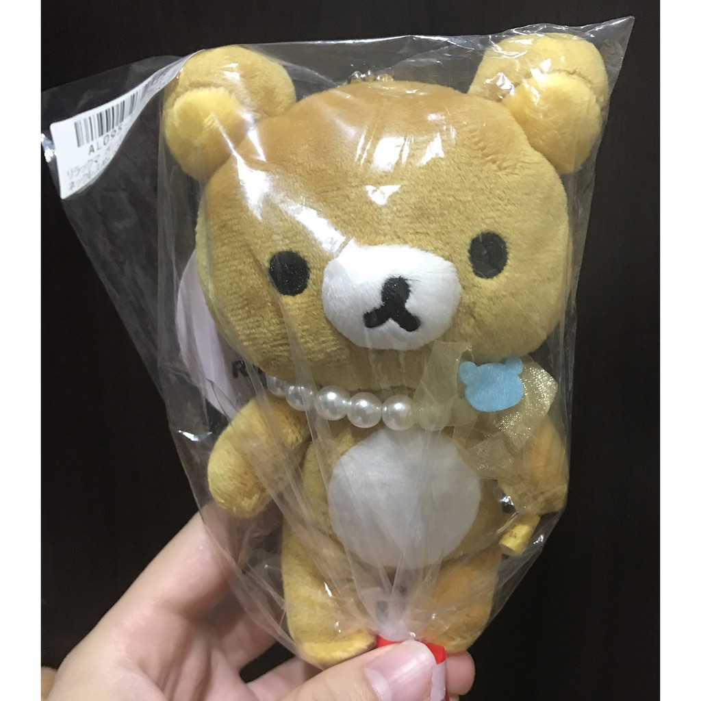 Toreba日本空運 正版景品 rilakkuma 拉拉熊 懶懶熊 珍珠項鍊 小吊飾 玩偶娃娃 兩款