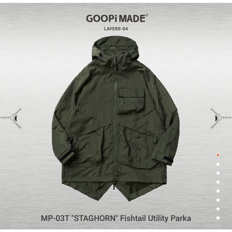 🥷🏻 GOOPiMADE® - MP-03T "STAGHORN" Fishtail Utility 孤僻外套