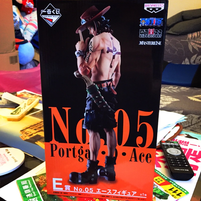 一番賞 艾斯 金證 the best edition E賞 No.05 Ace 公仔