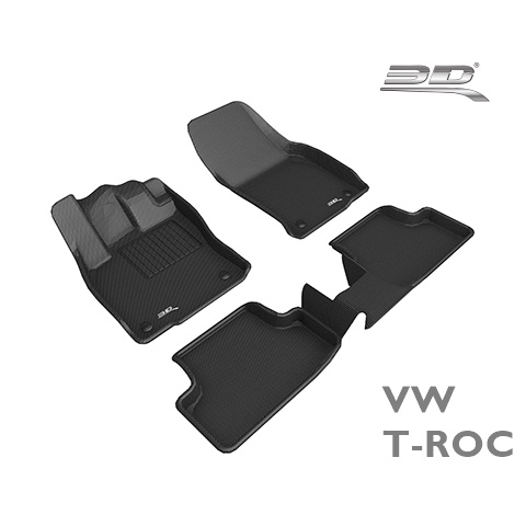 VW T-ROC 卡固立體汽車踏墊 ［極緻紋理 防水易洗］3D卡固