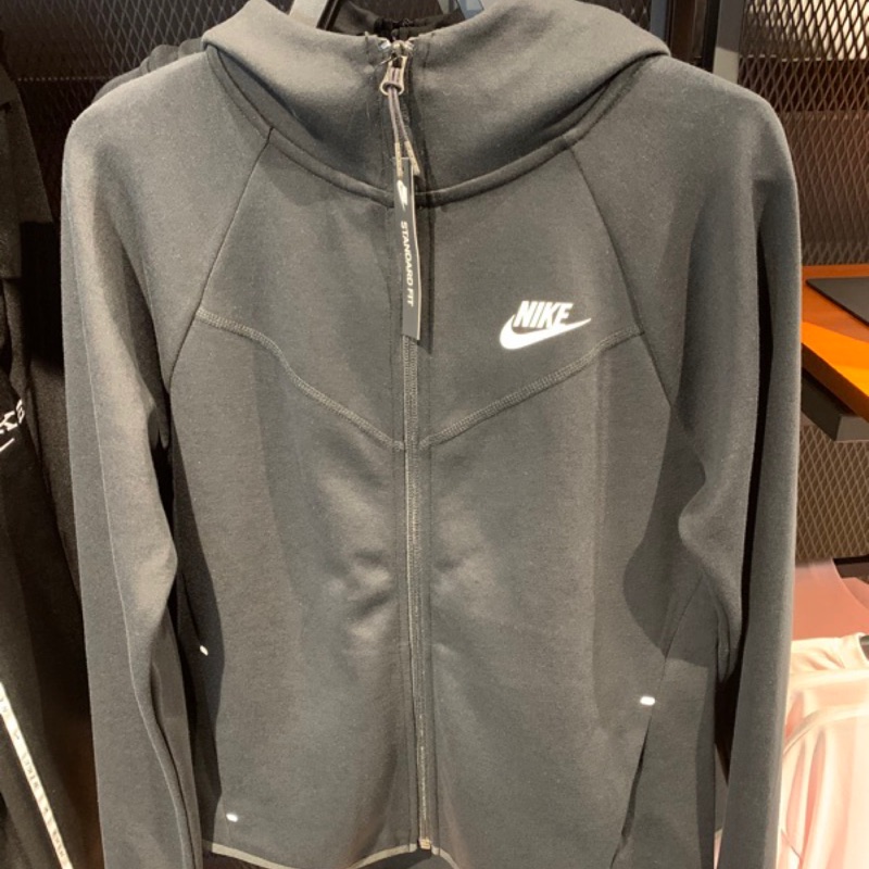 NIKE NSW TCH FLC WR HOODIE FZ 連帽外套 黑 女 BV3456-010