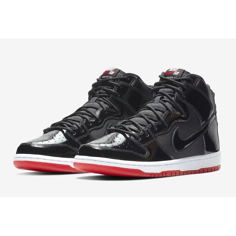 NIKE SB Dunk High Bred AJ7730-001 黑紅 亮皮 SIZE US:8.5(26.5cm)