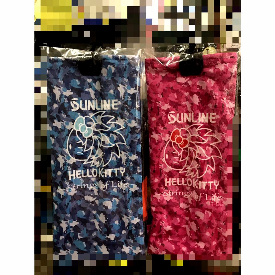 ☆~釣具達人~☆ SUNLINE 三麗鷗 HELLO KITTY 凱蒂貓 正品授權 防曬頭巾 涼感巾 防曬面罩