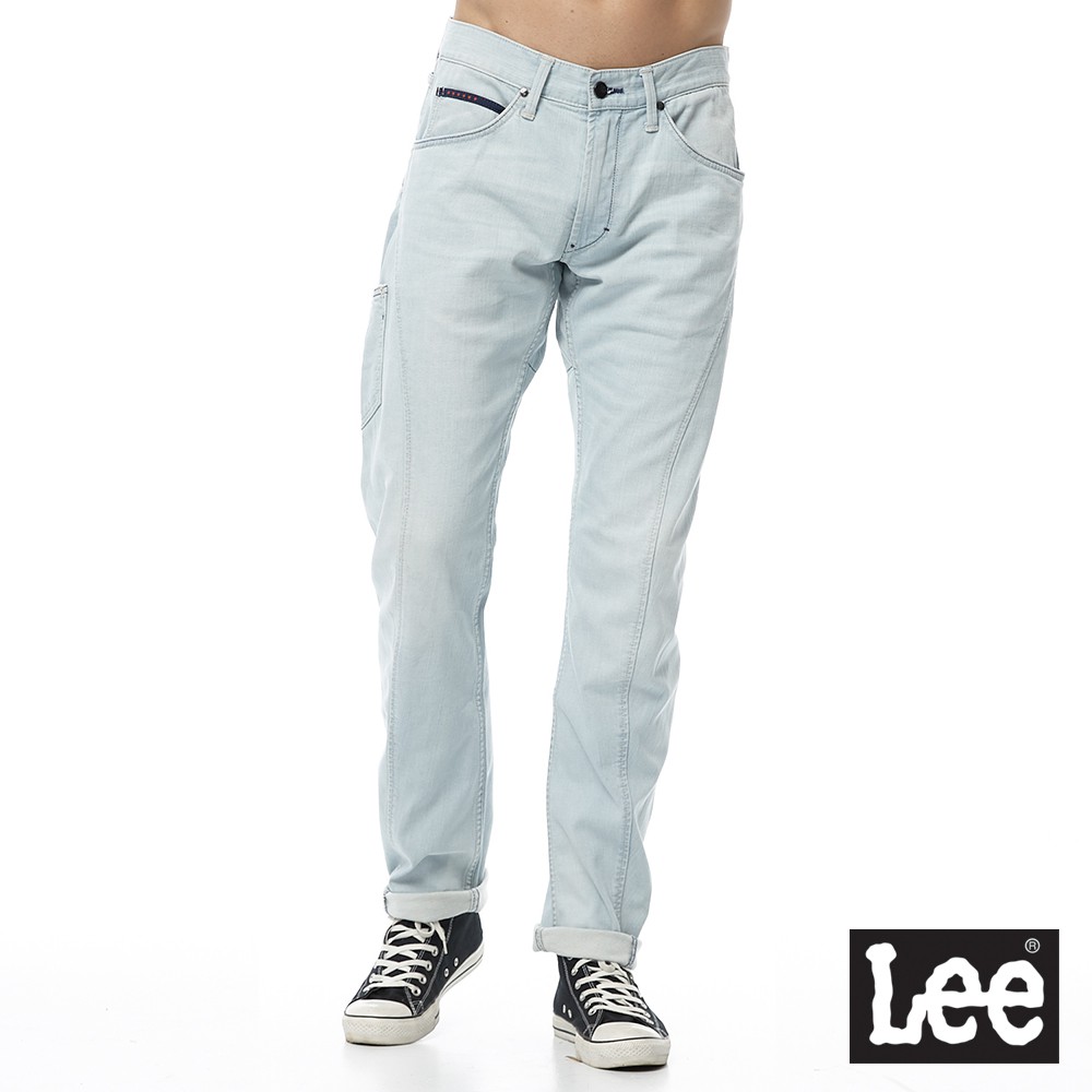 Lee 755 彈性中腰標準3D牛仔褲 男 淺漂藍 Urban Riders LL190029L30