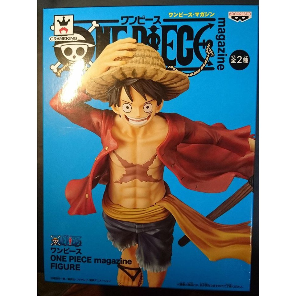 日版金證景品 One Piece 航海王 海賊王蒙其d 魯夫舉旗拿旗海賊旗雜誌封面景品公仔 蝦皮購物
