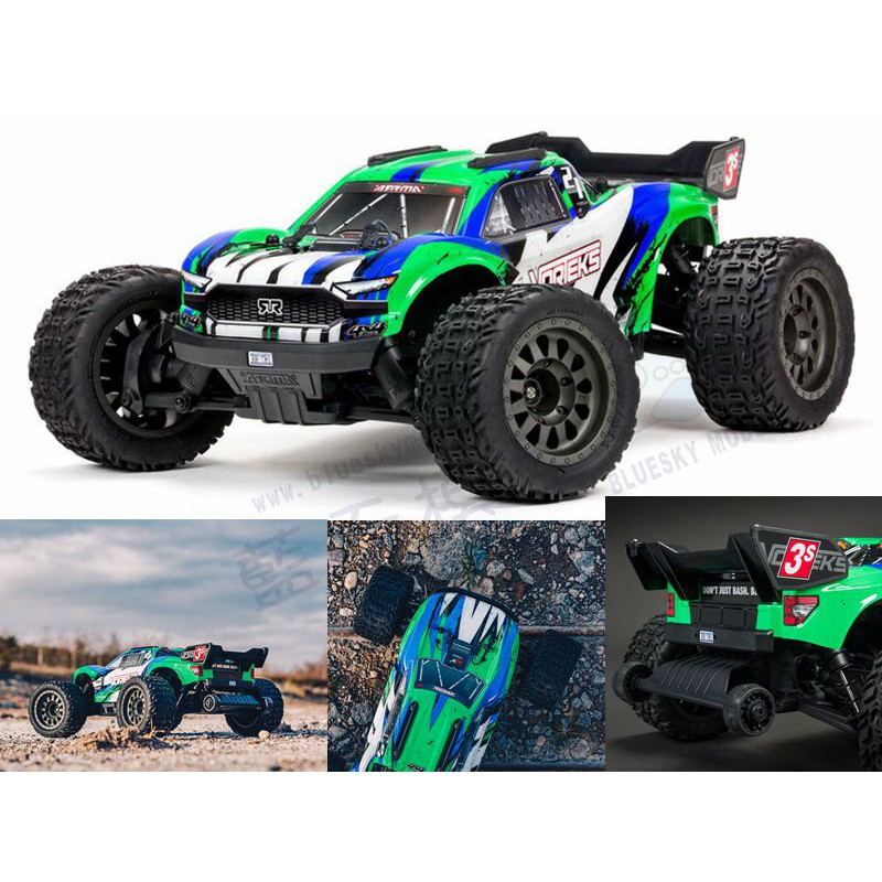 ARRMA VORTEKS 4X4 3S BLX RTR 無刷 體育場卡車 大腳車 越野車 綠ARA4305V3T3