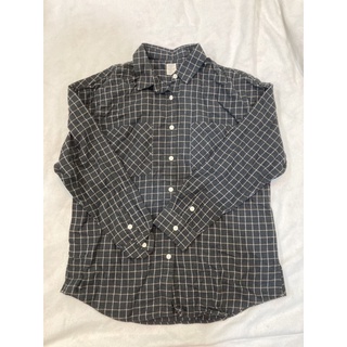 Giordano 女裝（黑灰色襯衫160公分，全新未下過水。