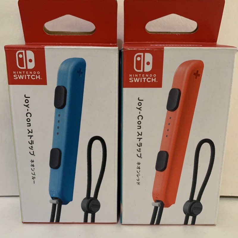 任兩件超商免運面交折價~NS Nintendo Switch 原廠 Joy-Con 控制器用 腕帶 藍+紅 合售二手極新