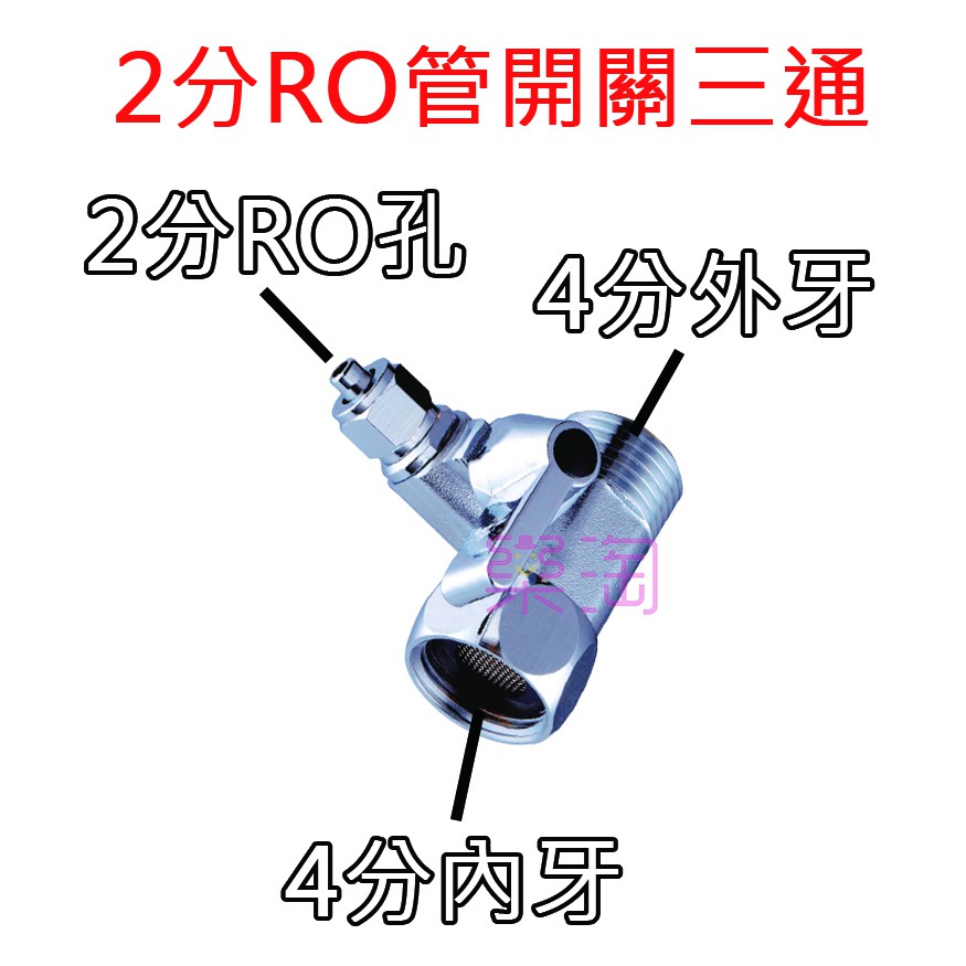 【樂淘福利購】RO管開關三通(銅) 接頭 轉接頭 4分外牙三通 2分RO切換器 3分RO切換器 分水閥 切換器 轉接器