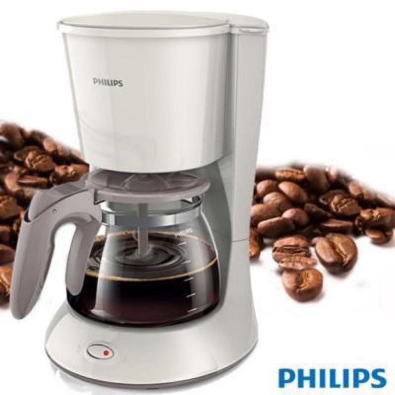 全新 現貨 飛利浦 PHILIPS 1.2L 滴漏式咖啡機-米白色 HD7447