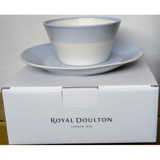 現貨~【Royal Doulton 皇家道爾頓】1815 恆采系列 碗盤兩件組(水藍)-贈品轉售