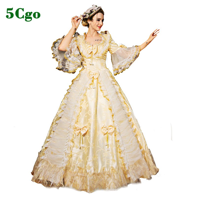 5cgo 鴿樓 新款女式演出服舞臺攝影寫真女主題公主裙歐式皇家貴族公主群歐洲宮廷禮服服裝 蝦皮購物