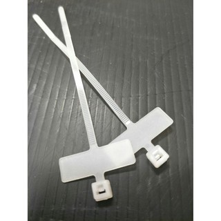 100入 ! 可標籤 白色 寬2.5mm 長100mm 紮線帶 束帶 束線帶 收線帶 尼龍紮線帶 標示 魷魚絲 捆線帶