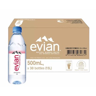 EVIAN 法國天然礦泉水 500毫升 X 30入 C103817 COSCO代購 單次運費限購一組