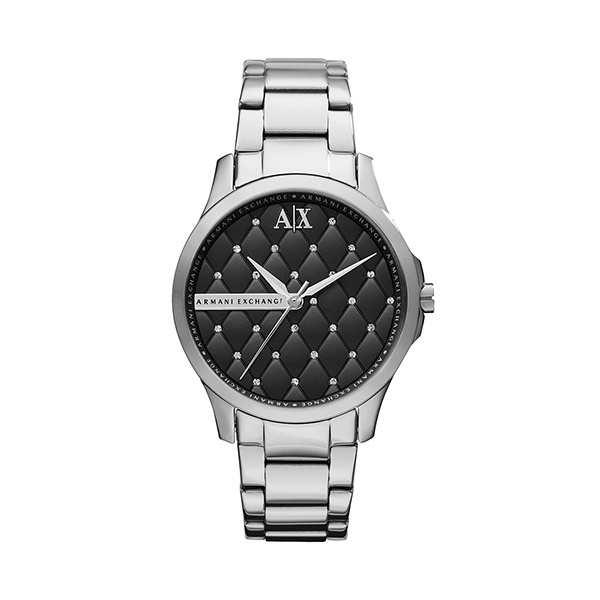 【Armani Exchange】A│X 晶鑽菱格優雅時尚鋼帶腕錶-時尚銀/AX5226/台灣總代理公司貨享兩年保固