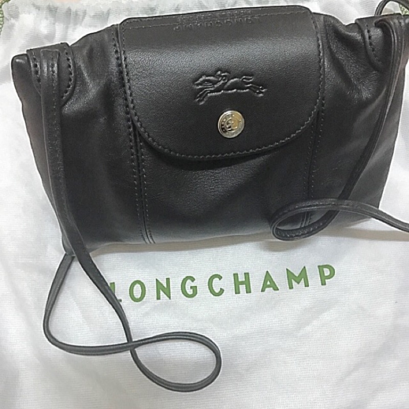 LONGCHAMP LE PLIAGE CUIR小羊皮斜背包郵差包