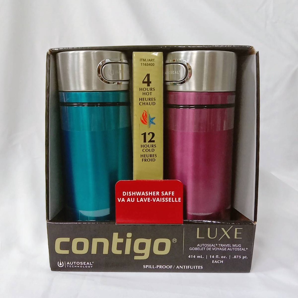 Contigo Luxe 不鏽鋼保溫保冷杯兩件組 414 毫升/14OZ