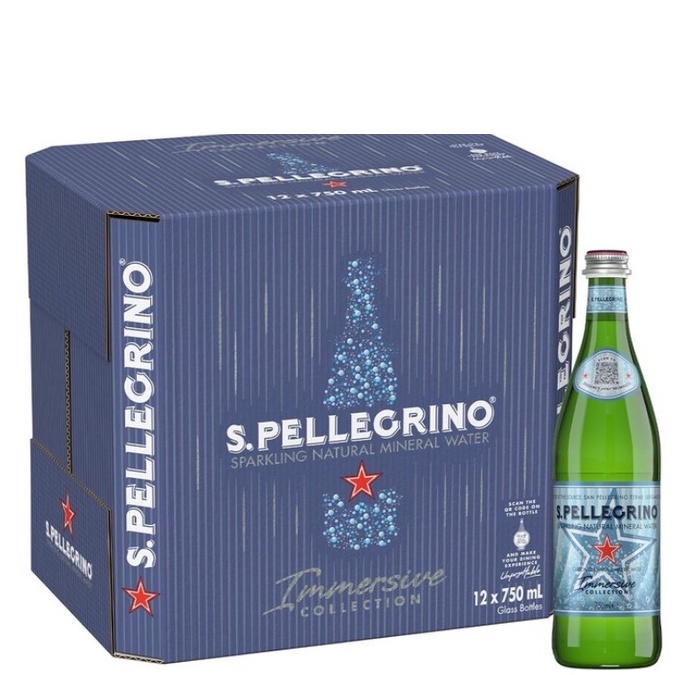 ★Costco代購  San Pellegrino 聖沛黎洛 天然氣泡水 750毫升 X 12瓶