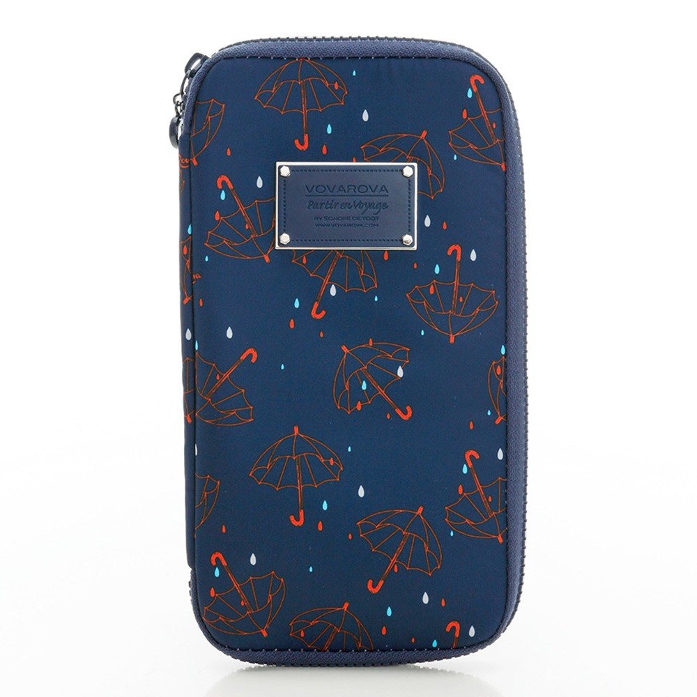 VOVAROVA時尚空氣包-環遊世界護照夾-星光傘傘(藍)