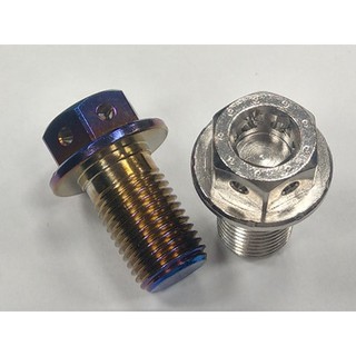 正MOTO DIY部品 白鐵螺絲 鍍鈦螺絲 內外六角螺絲 重車車鏡螺絲 M12*20 直購價一顆