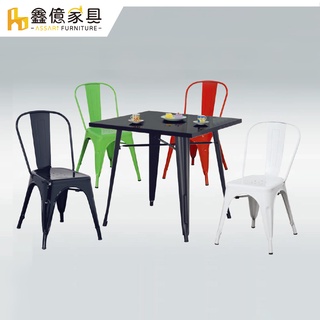 ASSARI-優野休閒免組裝餐桌椅組(1桌4椅同色) 餐桌 餐椅 餐桌椅組 四人