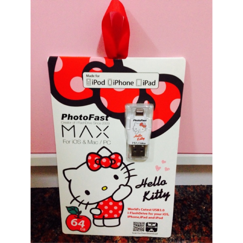 PhotoFast 64GB Hello Kitty MAX USB Apple 專用隨身碟