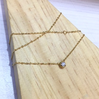 750黃K金 天然真鑽套鍊 「瑞安珠寶銀樓」